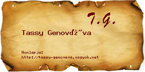 Tassy Genovéva névjegykártya